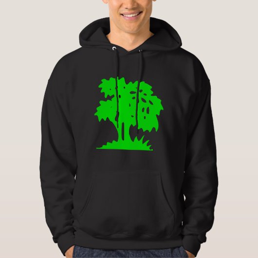 Veste À Capuche Arbre de dessin animé - Vert (Devant)