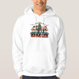 Veste À Capuche Arbre de Noël en Sushi Festif - Art Pixel mignon