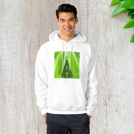 Veste À Capuche Arbre de Noël vert moderne avec étoile