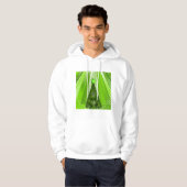 Veste À Capuche Arbre de Noël vert moderne avec étoile (Devant entier)