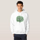 Veste À Capuche Arbre Fleur Stylisé - Vert Éclairci (Devant entier)