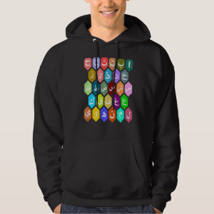 Veste À Capuche Arc-en-ciel Alphabets Lettres Apprendre Aux Garçon