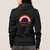 Veste À Capuche Arc-en-ciel de fierté lesbienne (Dos)