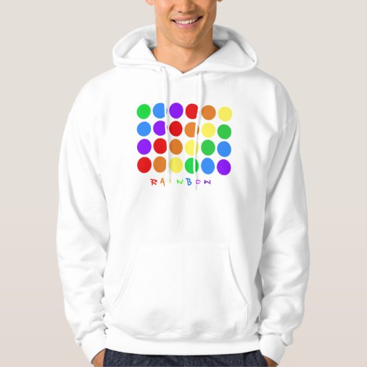 Veste À Capuche Arc-en-ciel pointillé (Devant)
