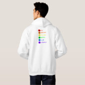 Veste À Capuche Arc-en-ciel pointillé (Dos entier)