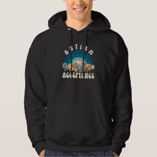 Veste À Capuche Arc-en-ciel Rétro Groovy Autisme Sensibilisation H