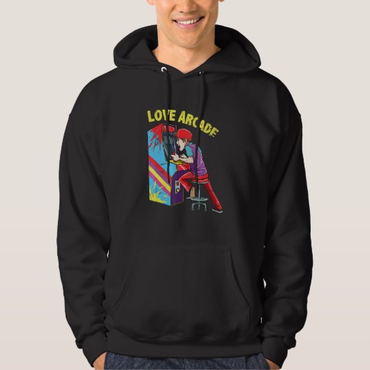 Veste À Capuche Arcade Game Machine Retro Gaming 80s Oldschool Gam (Devant)