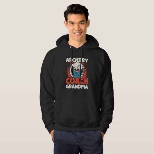 Veste À Capuche Archery Coach Grandma Coding Software Programming (Devant entier)