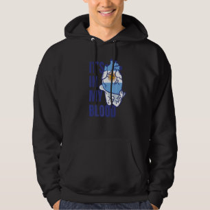 Veste À Capuche Argentine Coeur Sang Veines Drapeau main Argentine
