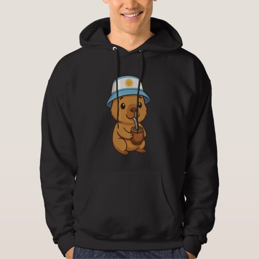 Veste À Capuche Argentinian Capybara Yerba Mate Kawaii Argentina C (Devant)