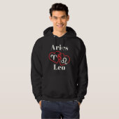 Veste À Capuche Aries et Leo Couples Zodiac (Devant entier)