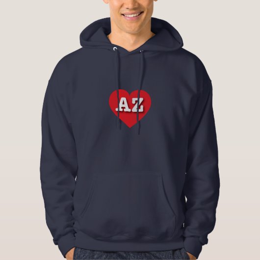 Veste À Capuche Arizona Red Heart - J'aime AZ (Devant)