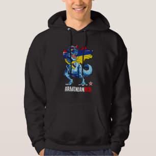 Veste À Capuche Armenianrex Drapeau Arménien Fier Dinosaure Amusan