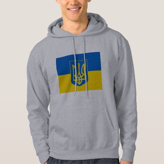 Veste À Capuche Armoiries et drapeau de l'UKRAINE (Devant)