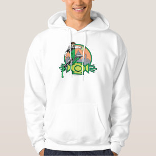 Veste À Capuche Arrière - plan et logo verts de ville de lanterne