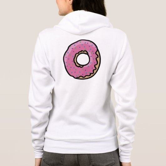 Veste À Capuche Arrosage rétro rose mignon (Dos)