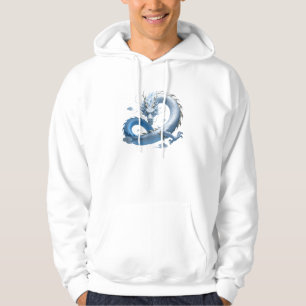 Veste À Capuche Art Blue Dragon Esthétique Fantastique Mythique