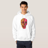 Veste À Capuche Art de crâne divisé psychédélique (Devant entier)