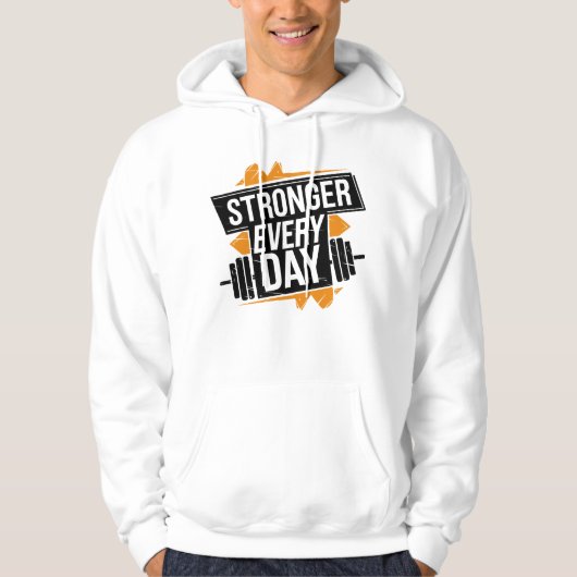 Veste À Capuche Art de motivation pour la progression de la forme (Devant)