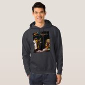 Veste À Capuche art de poème arabe (Devant entier)