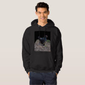 Veste À Capuche Art Dimensional Noir Fluffy Rooster (Devant entier)