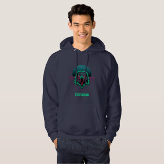 Veste À Capuche Art graphique néon animal géométrique rétro cyberp