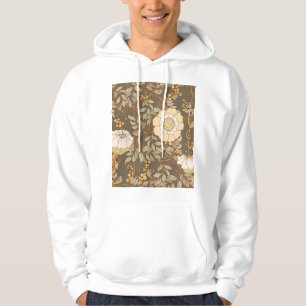 Veste À Capuche Art Nouveau : Vintage Floral Décoratif.