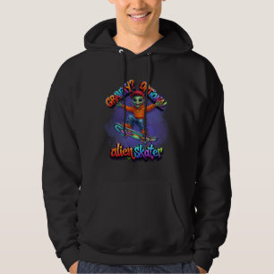 Veste À Capuche Art spatial Hoverboard Alien Skateur Gravité facul