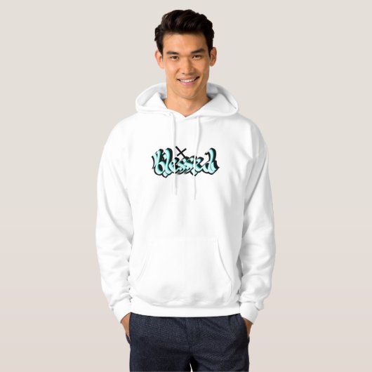 Veste À Capuche Art urbain de calligraphie bénie (Devant entier)