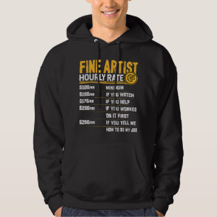 Veste À Capuche Artiste Fine Note Horaire Drôle Art Peinture Artis