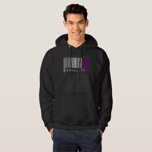 Veste À Capuche Asexual Barcode Pride Equality Cute Ace Aesthetic (Devant entier)