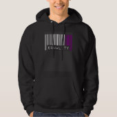 Veste À Capuche Asexual Barcode Pride Equality Cute Ace Aesthetic (Devant)