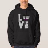 Veste À Capuche Asexual Love  1 (Devant)