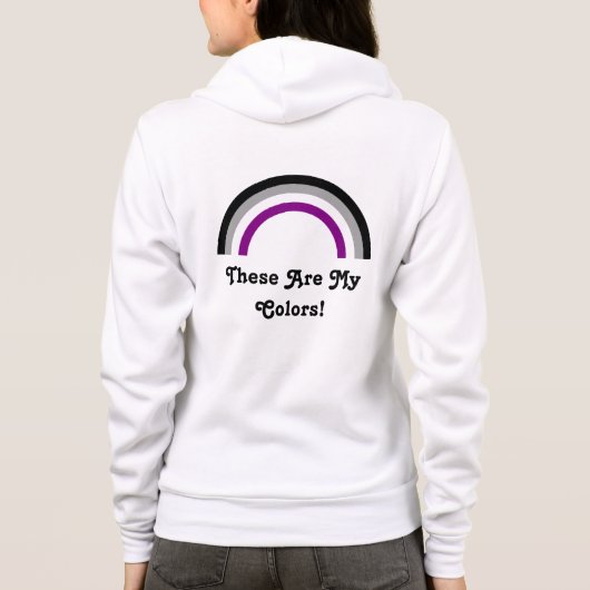 Veste À Capuche Asexuality rainbow pride (Dos)