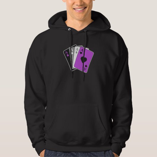 Veste À Capuche Asexué Pride Ace Jouer Carte Lgbtq Pride Stuff F (Devant)