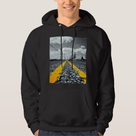 Veste À Capuche Asphalt Jaune Road Photographie créative (Devant)