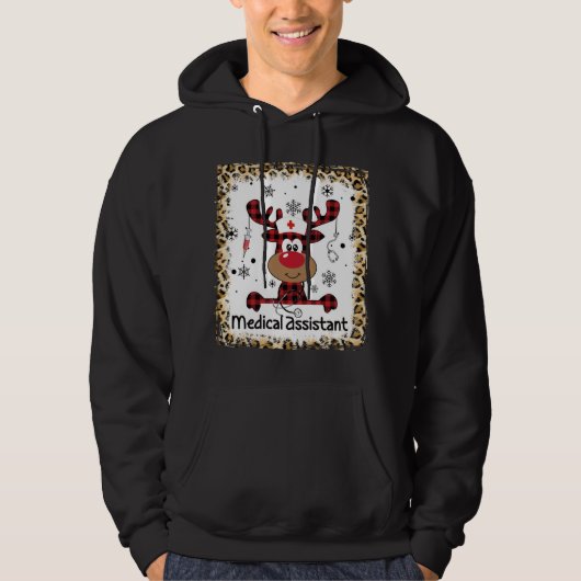 Veste À Capuche Assistante Médicale blanchie Noël (Devant)
