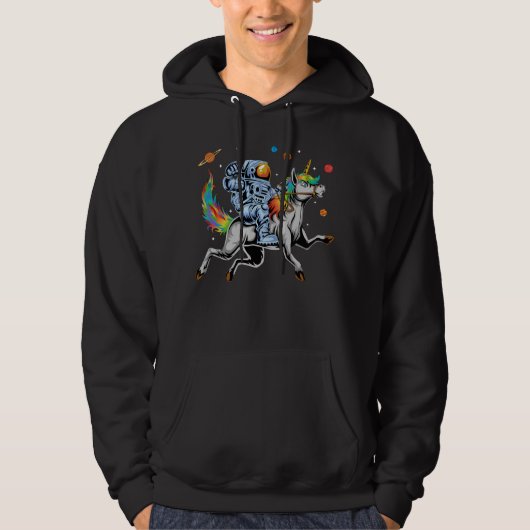 Veste À Capuche Astronaut équitation licorne (Devant)