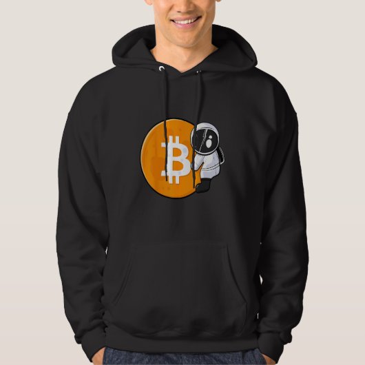 Veste À Capuche Astronaut Holding Bitcoin To The Moon HODL BTC Cry (Devant)