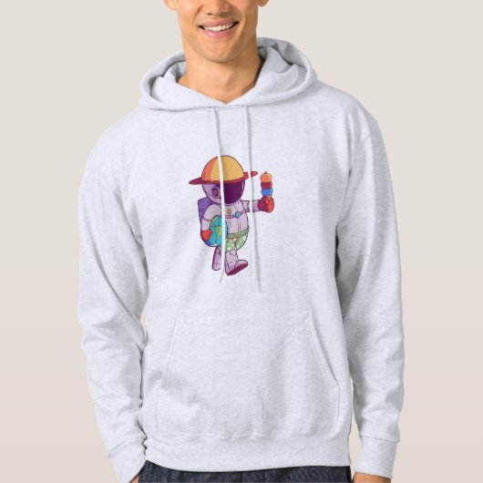 Veste À Capuche Astronaute , Drôles de Planètes Espace (Devant)