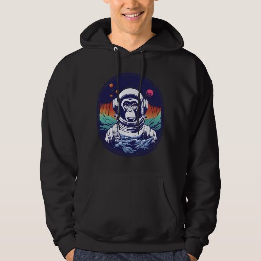 Veste À Capuche Astronaute du singe spatial (Devant)