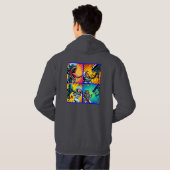 Veste À Capuche Astronautes contre Pop Art Alien (Dos entier)