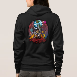 Veste À Capuche Atlas Astronaute Tenant la Terre Mars Galaxie Cosm
