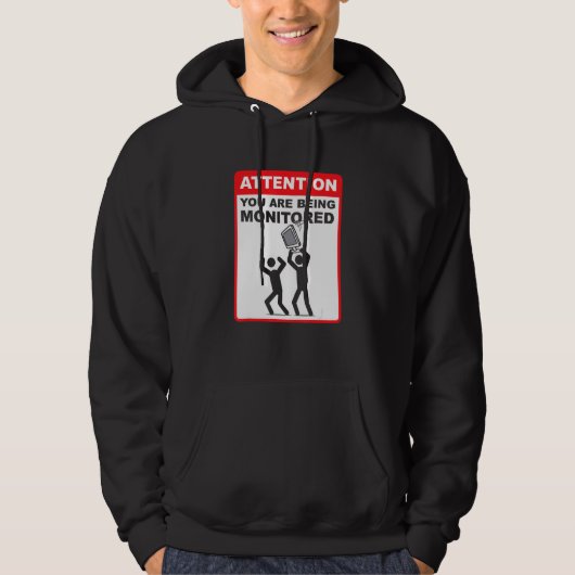 Veste À Capuche Attention Vous Êtes Sous Surveillance Programmati (Devant)