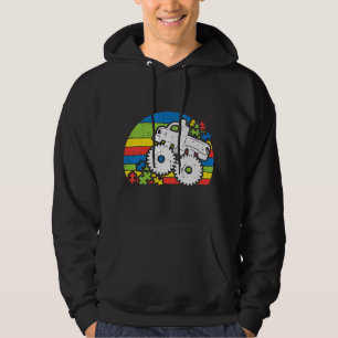 Veste À Capuche Attrapez ce mignon Monster Truck Crushing Puzzle T