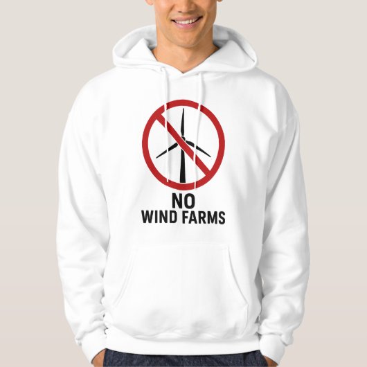 Veste À Capuche Aucune ferme éolienne - Aucune éolienne (Devant)