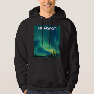 Veste À Capuche Aurora Borealis Lumières du Nord ciel de l'Alaska