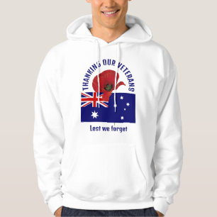 Veste À Capuche Australie Drapeau MERCI VÉTÉRANS commémoratifs