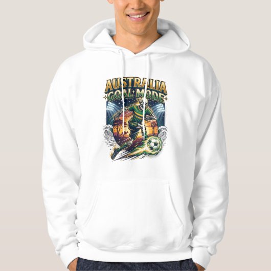 Veste À Capuche Australie Mode Objectif Squelette Batteur Nations  (Devant)