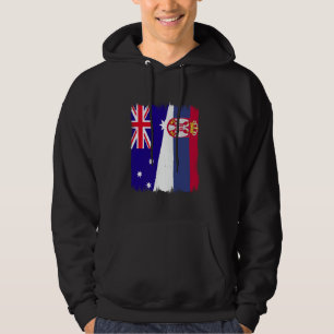 Veste À Capuche Australie Serbie demi-drapeau Srbija Australian Se